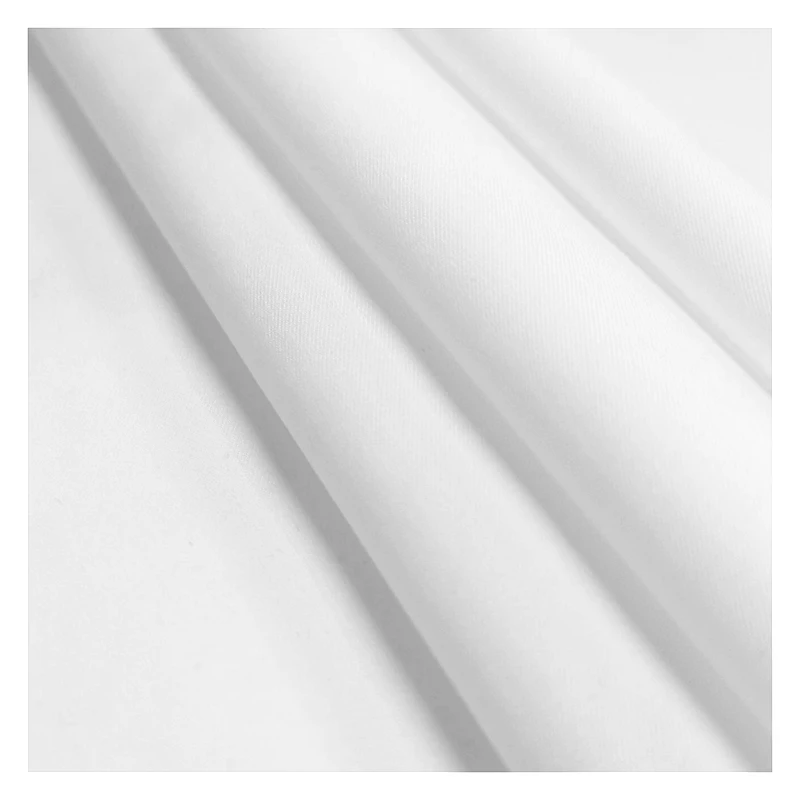 A2186-1 170gsm Wholesale Plain White Cotton Fabric 98% Cotton 2% Spandex Tackle Twill Fabric for Clothing Textile Bed Sheet - 图片 2