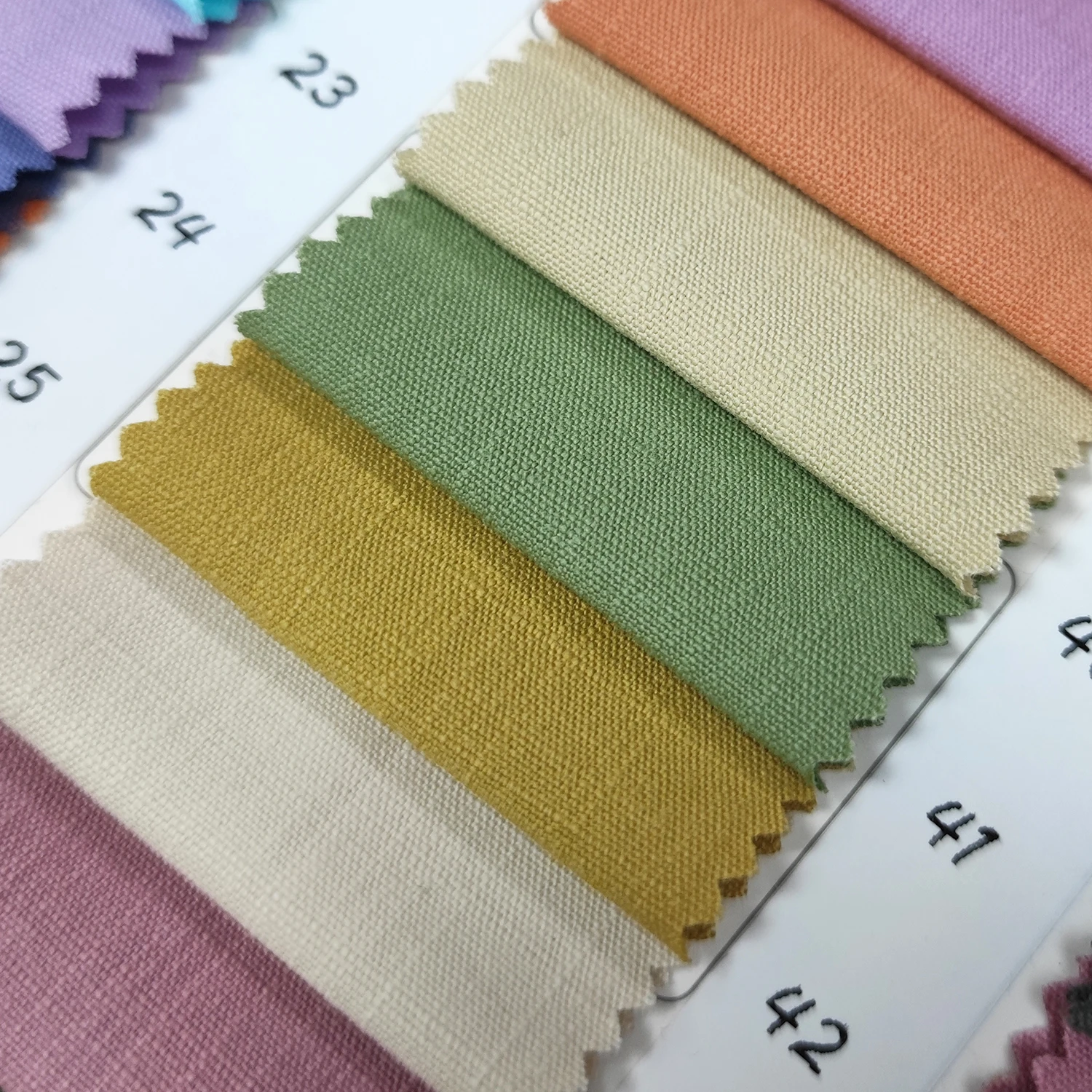 A2243 Light Green 100% Cotton 32x21 Combed Fabric Warp and Weft Slub Washed Cotton 200gsm Workwear Shirt Hat Fabric - 图片 5