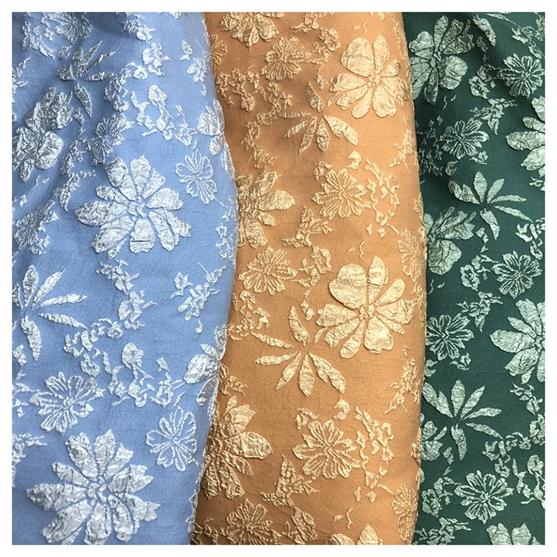 Embossed Bubble Jacquard T800 Jacquard Fabric Mercerised Dresses Children's Fabric Laos Vietnam Fabric