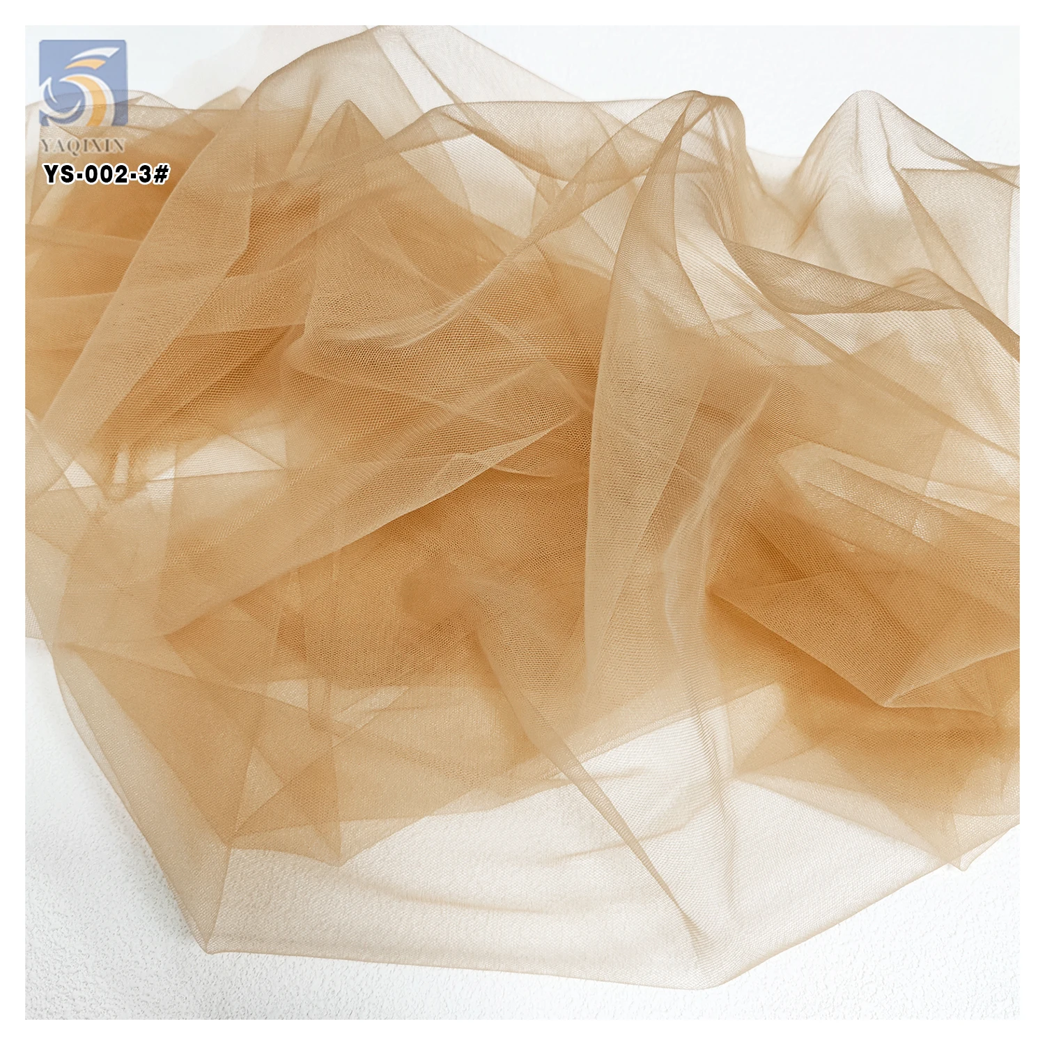 Hot Spots Product Naked Skin Tone Illusion 100 Polyester Soft American Mesh Tulle Fabric by Yards - 图片 3