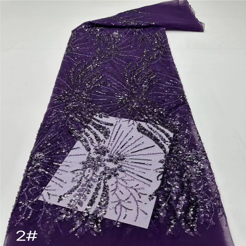 YX954 Cheap Green Africa Ghana Nigeria Tulle Lace Fabrics Polyester Tulle Mesh Sequin Glitter Lace Fabric Textile 2026 - 图片 4