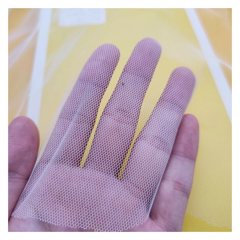Firm Stiff Feel Tulle 40A 100% Polyester Mesh Fabric for Wedding Dress - 图片 6