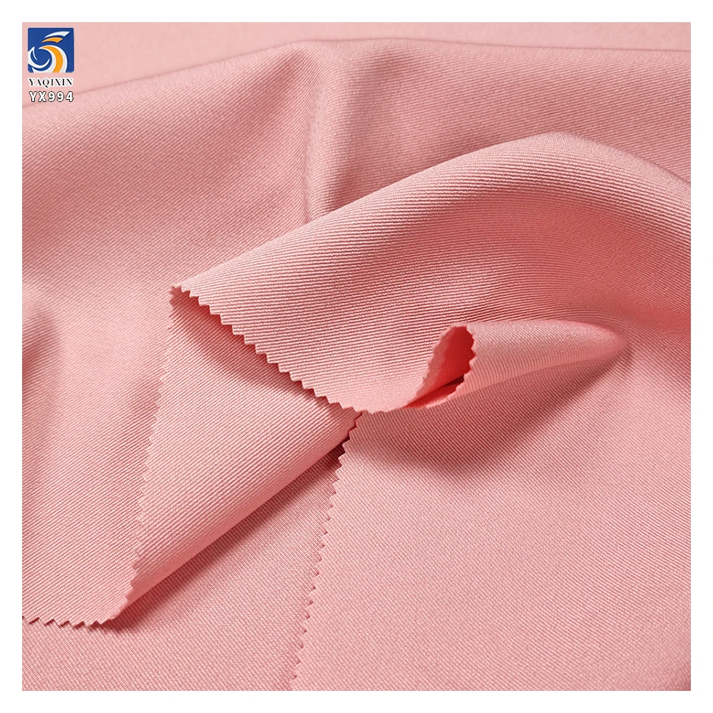 YX994 210g/m² Seoul Twill Fabric 97 Polyester 3 Spandex Stretch Double-Faced Twill Pants Fabric Soft Chiffon Pant Fabrics - 图片 5