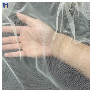 ZP-8 Lightweight Knitted Nylon Wedding Clothing Tulle Fabric White 100% Polyester 50A Mesh Fabric 5 Yards Tulle Textiles