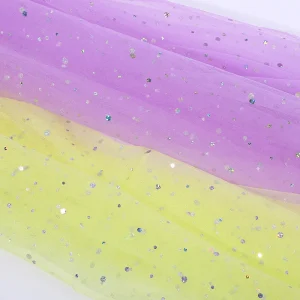 Factory Ready Supply of Large and Small Polka Dot Holographic Sequin Tulle for Children's Clothing Princess Skirt