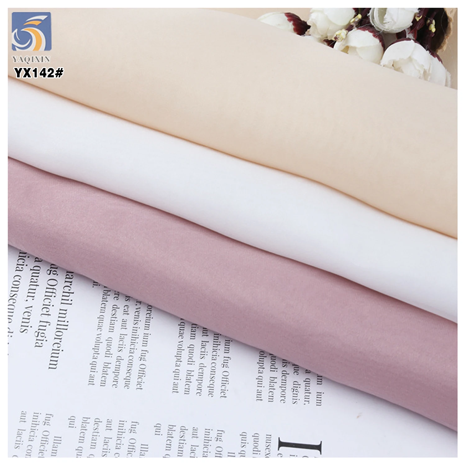 YX142 Good Quality Soft Silk Thickened Organza Fabric White 100 Polyester 45gsm Organza Dress Fabric for Bride - 图片 3