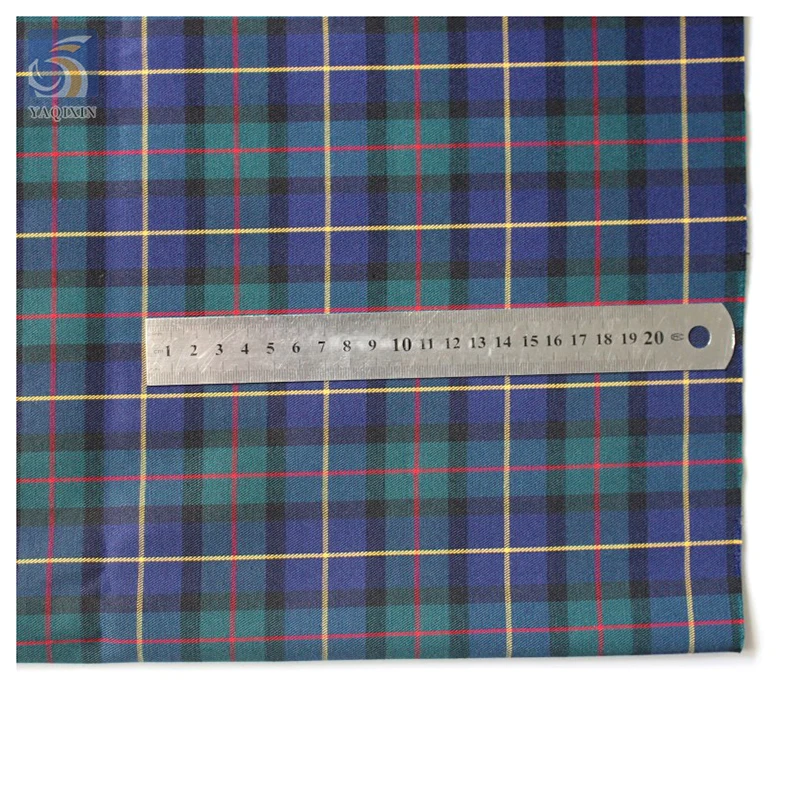 YX2387 Cheap 195gsm 60% Polyester 40% Cotton Blend Check Fabric Cotton Yarn Dyed School Uniform Check Fabric - 图片 4