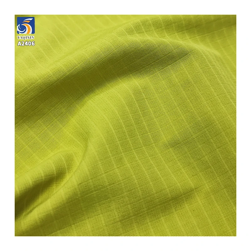 A2406 155gsm Spring Fresh Light Green 0.5 Small Plaid Jacquard Cotton Fabric 65% Cotton 35% Nylon Blend Plaid Jacquard Fabrics - 图片 4