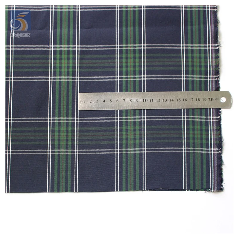 YX2387 Cheap 195gsm 60% Polyester 40% Cotton Blend Check Fabric Cotton Yarn Dyed School Uniform Check Fabric - 图片 6