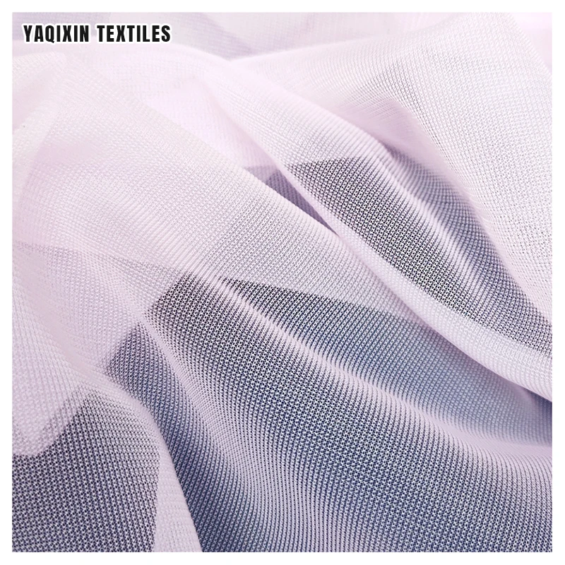 Guangzhou Zhongda Custom Elastic Power Mesh Fabric 30D Soft Polyester Spandex Stretch Tulle Mesh Fabric - 图片 5