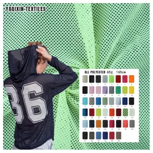 75D Square Rhombus Mesh Fabric 2X2 Low Elastic 100% Polyester Lining Beach Pants Lining Clothing Warp Knitted Mesh Fabric