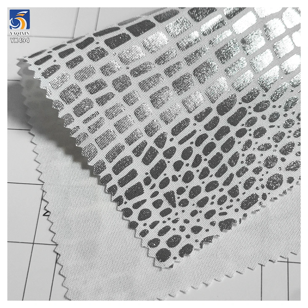 YX494 2024 New Fabric Laser Gradient Polyester Spandex Stretch Shiny Fabric Crocodile Pattern Clothing Luggage Dress Fabric - 图片 6