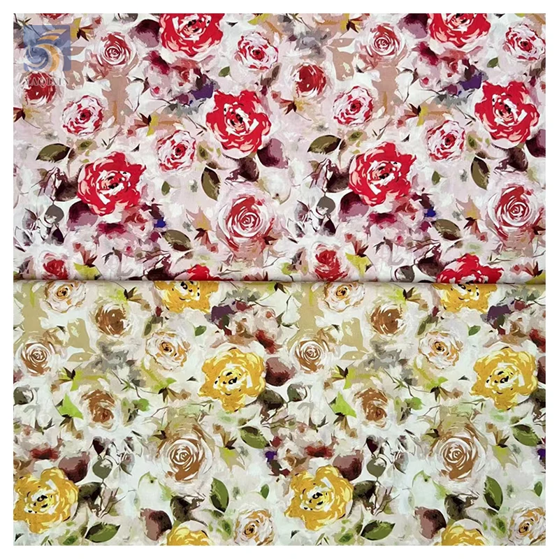 Free Samples Stock Lot Woven Small Floral Cotton Lawn Fabric Poplin 100 Cotton Printed Fabric - 图片 6