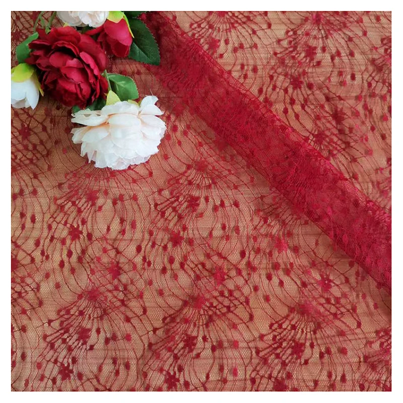 LST16 Manufacturer Good Price Lingerie Lace Fabric Online Colorful European Lace Fabric Jacquard Chantilly Lace Fabric - 图片 3