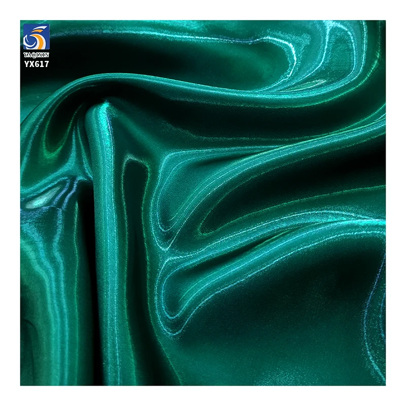 YX617-1 110gsm New Trend Customized Luxury Colors Light Weight Satin Fabric for Clothing Polyester Shiny Satin Fabric - 图片 5