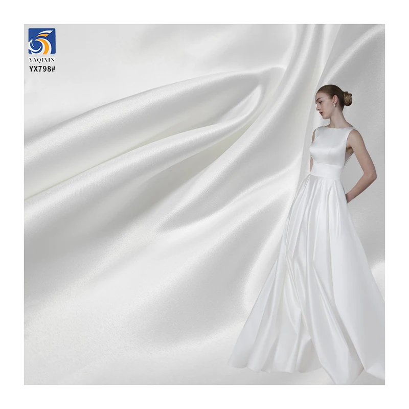 YX693-2 150*300D Bridal Satin Matte Fabric 160gsm Large Stock Wholesale for Dresses - 图片 6
