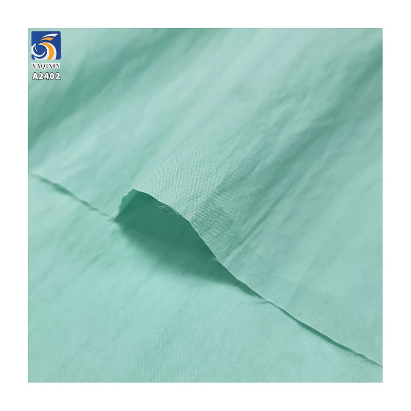 A2402 110gsm Plain Sand Washed Woven 45% Nylon Lyocell Blended Fabric Crepe for Women's Trousers and Long Skirts - 图片 4