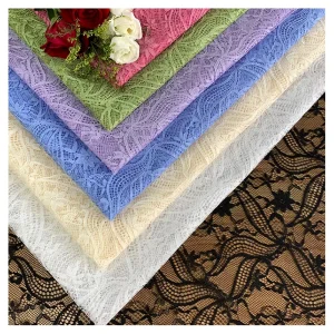 LST15 OEM Good Price Latest African Guipure Lace Fabric Floral Jacquard Cheap Chantilly Lace Fabric for Underwear