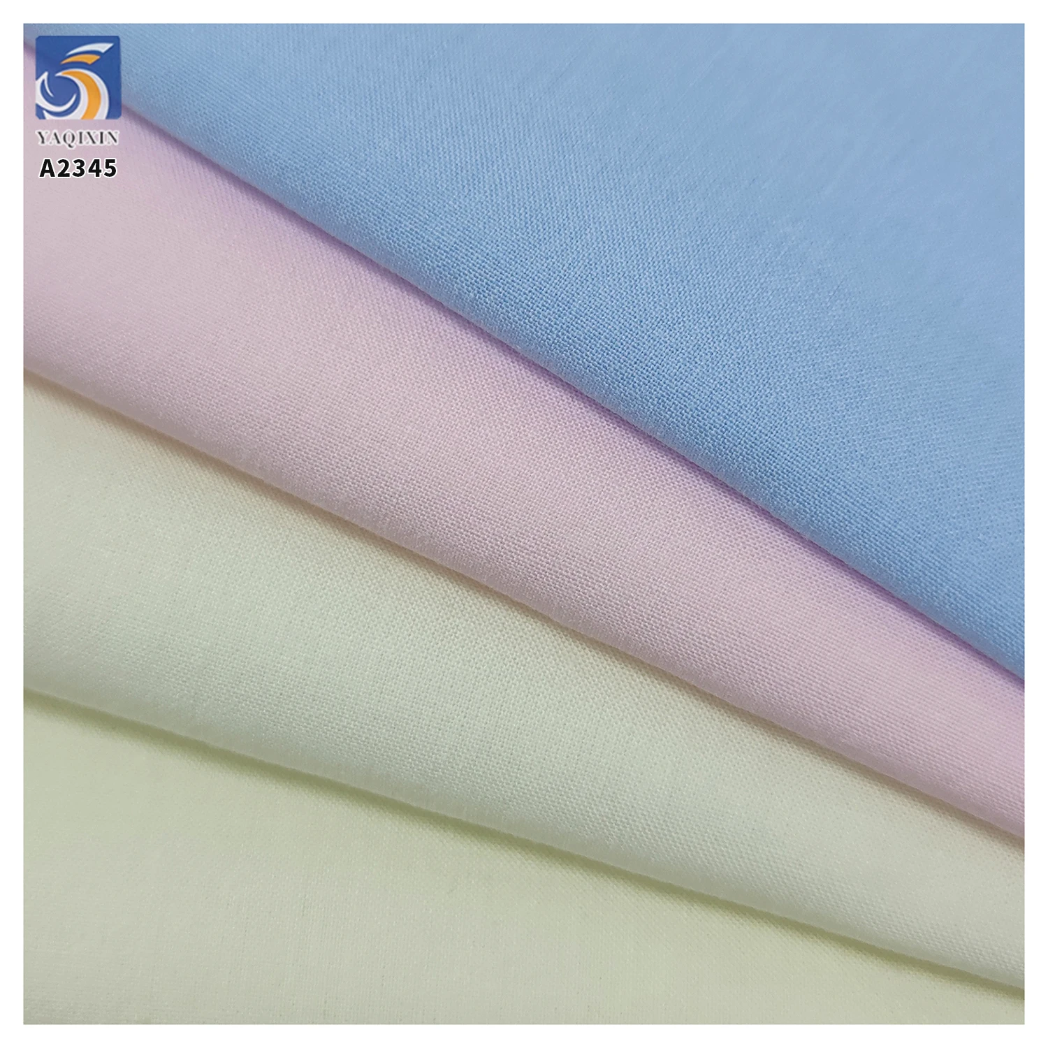 A2345 Spring Women Shirting Fabric 60 Counts 110gsm 100% Cotton Poplin Plain Washed Cotton Fabric - 图片 6