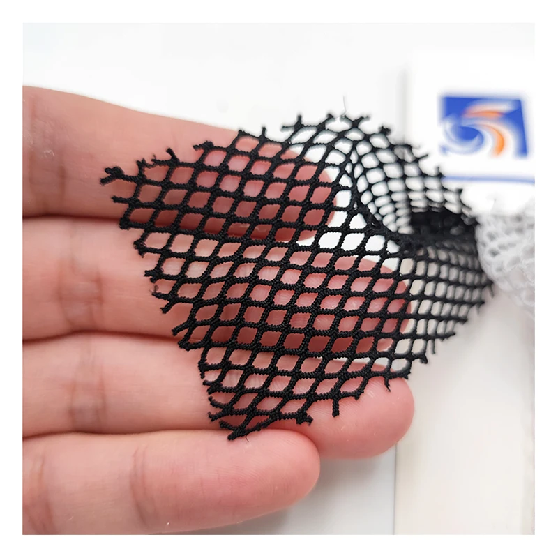 Black Soft Diamond Mesh Fabric Stretch Sexy Beach Fishnet Bikini Swimsuit Fabric - 图片 4
