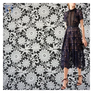 YX2436 Latest African Guipure Lace Fabric for Nigerian Party Wedding Dress Water Soluble Lace Dress