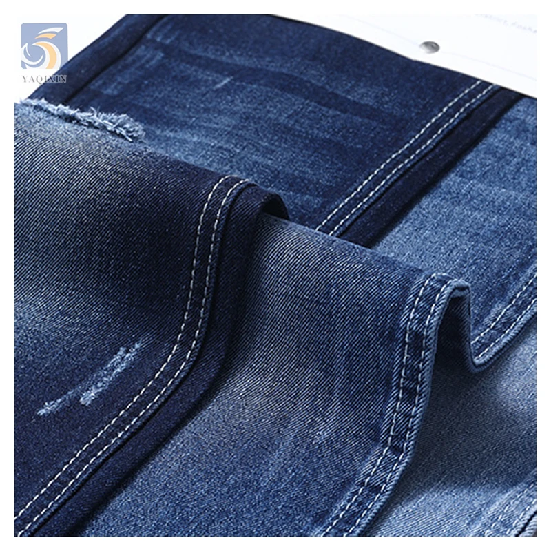 Dark Blue Color Japanese Selvedge Raw Denim Fabric Wholesale Heavyweight Polyester Cotton Denim Fabric 370g