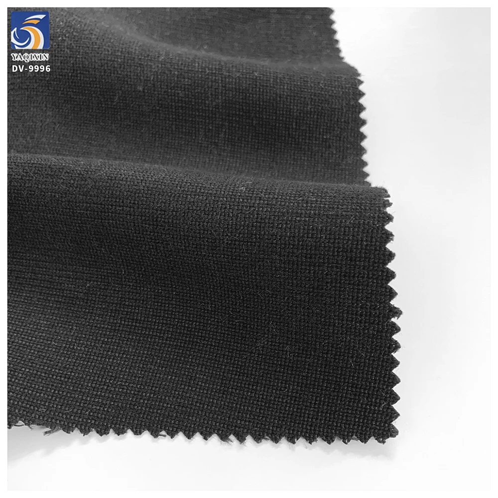 DV9996 255g Hot Selling Fashion Polyester Twill Black Suit Fabric 96% Polyester 4% Spandex Stretch Twill Fabric for Suit Pants - 图片 2
