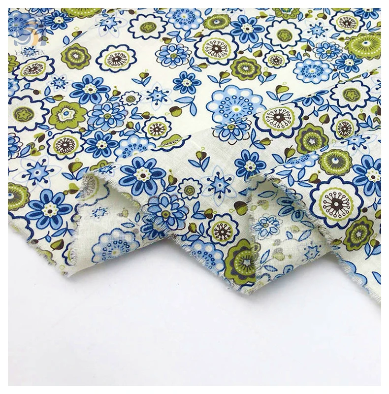 Tana Floral Pigment Print Fabric Lawn Cotton Floral Fabric for Dress Custom 100% Cotton Shirt Poplin Fabric Woven COMBED - 图片 4