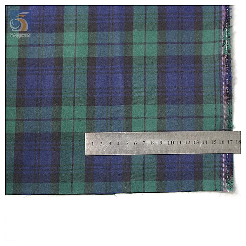 YX2387 Cheap 195gsm 60% Polyester 40% Cotton Blend Check Fabric Cotton Yarn Dyed School Uniform Check Fabric - 图片 5