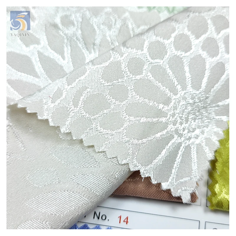 Low Moq 5Yards Sunflower Design 100Polyester Jacquard Fashion Satin Fabrics for Online Sale Sleepwear - 图片 3