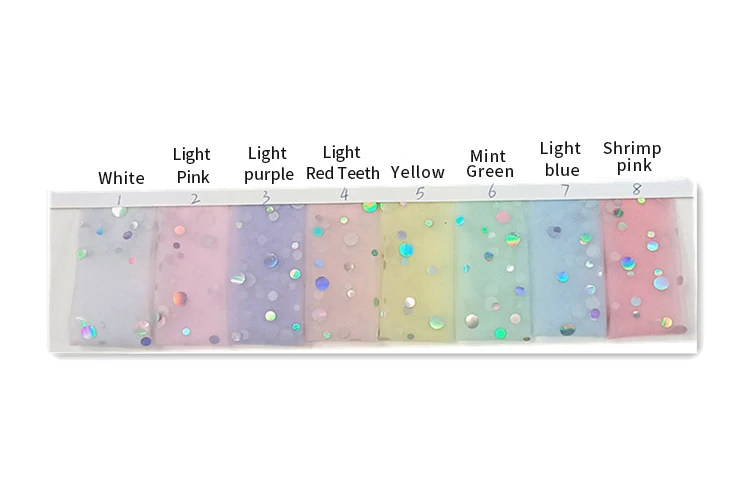 CP09 Dust and Illusion Sequins Tulle Fabric Glitter Tulle Fabric Wedding Dress - 图片 6