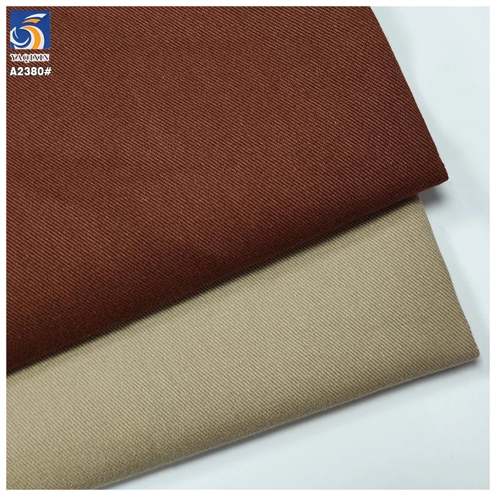 A2380 Best Selling 185gsm Lightweight Washed Super Soft Twill Solid Color 100 Cotton Fabric Woven Garments - 图片 3