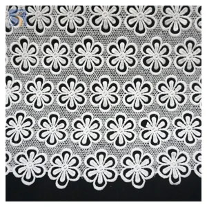 Guangzhou Wholesale Price Reasonable Price Latest African Water Soluble Polyester Lace Fabric for Nigerian Bridal