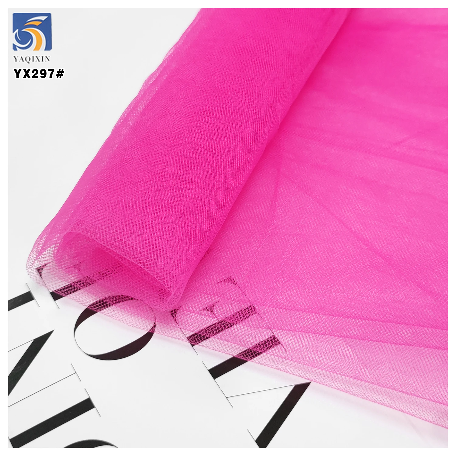 YX297 Thickened Stiffened 12gsm Wholesale Polyester Single-Thread Knit Mesh Tulle Fabric for Short Skirt - 图片 3