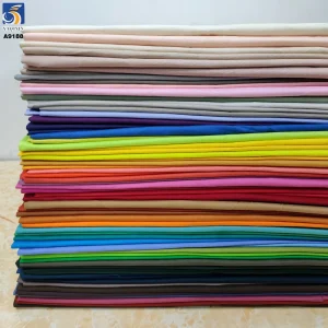 Guangzhou Supplier 400+Colors Woven Plain 100% Cotton Poplin Shirt Fabric for Dresses Clothing Textile