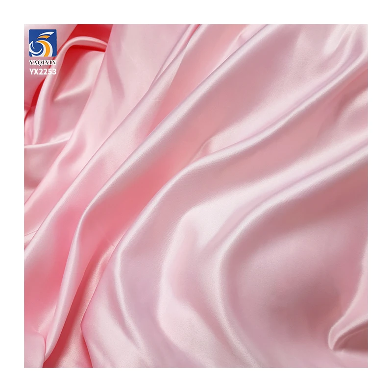 YX91 Ready Stock Economic High Density Soft Matte Satin Fabric 110gsm Bridal Satin Polyester Fabric - 图片 3