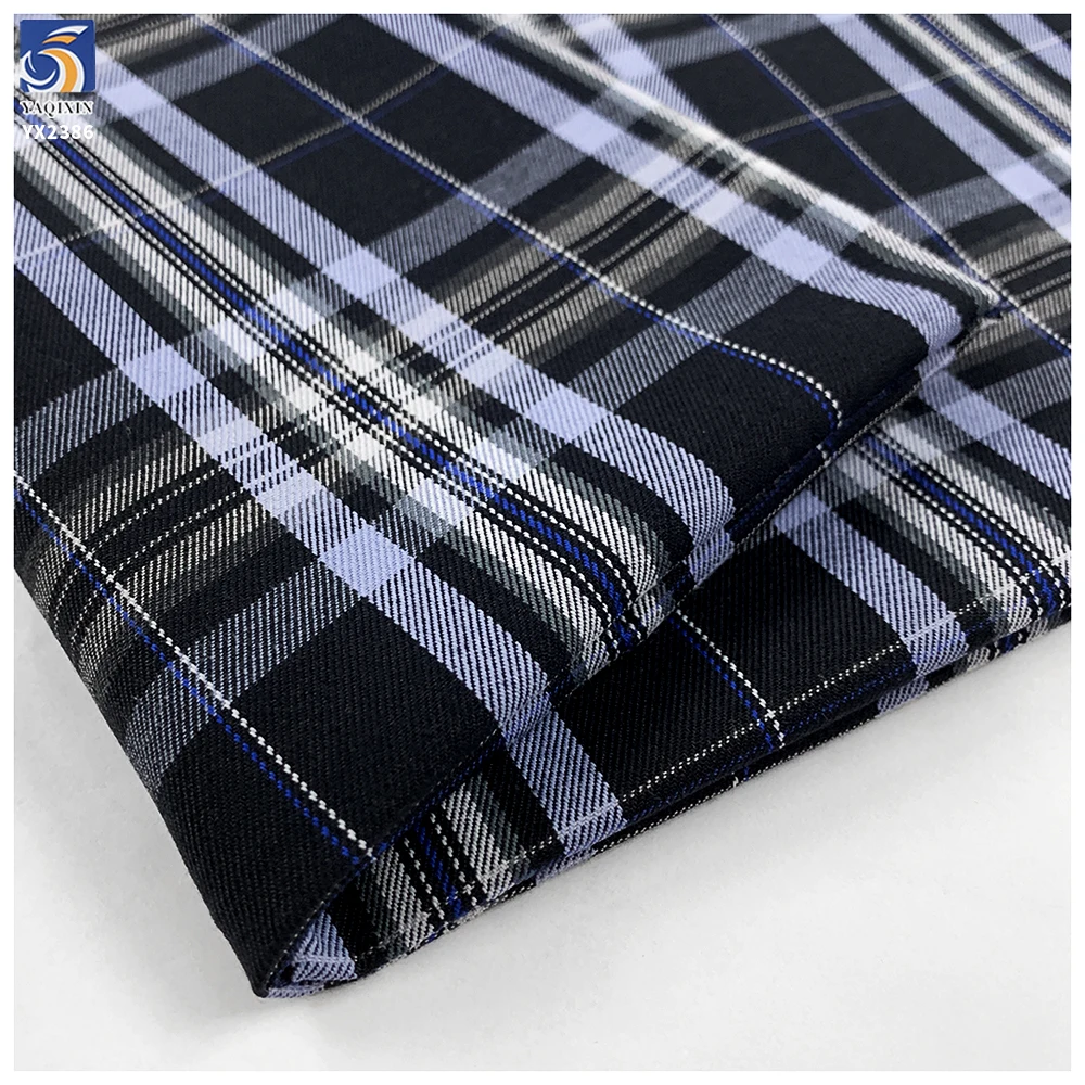 High Quality 60/40 Polyester/Cotton Fabric 195gsm Plaid Check Yarn Dyed Fabric for Pleated School Uniform Skirts - 图片 2