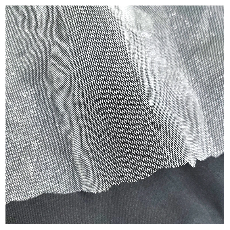 Guangzhou Zhongda Market Soft Glossy Tulle Fabric Medium Hardness 100 Polyester Tulle Mesh Fabric for Wedding - 图片 5