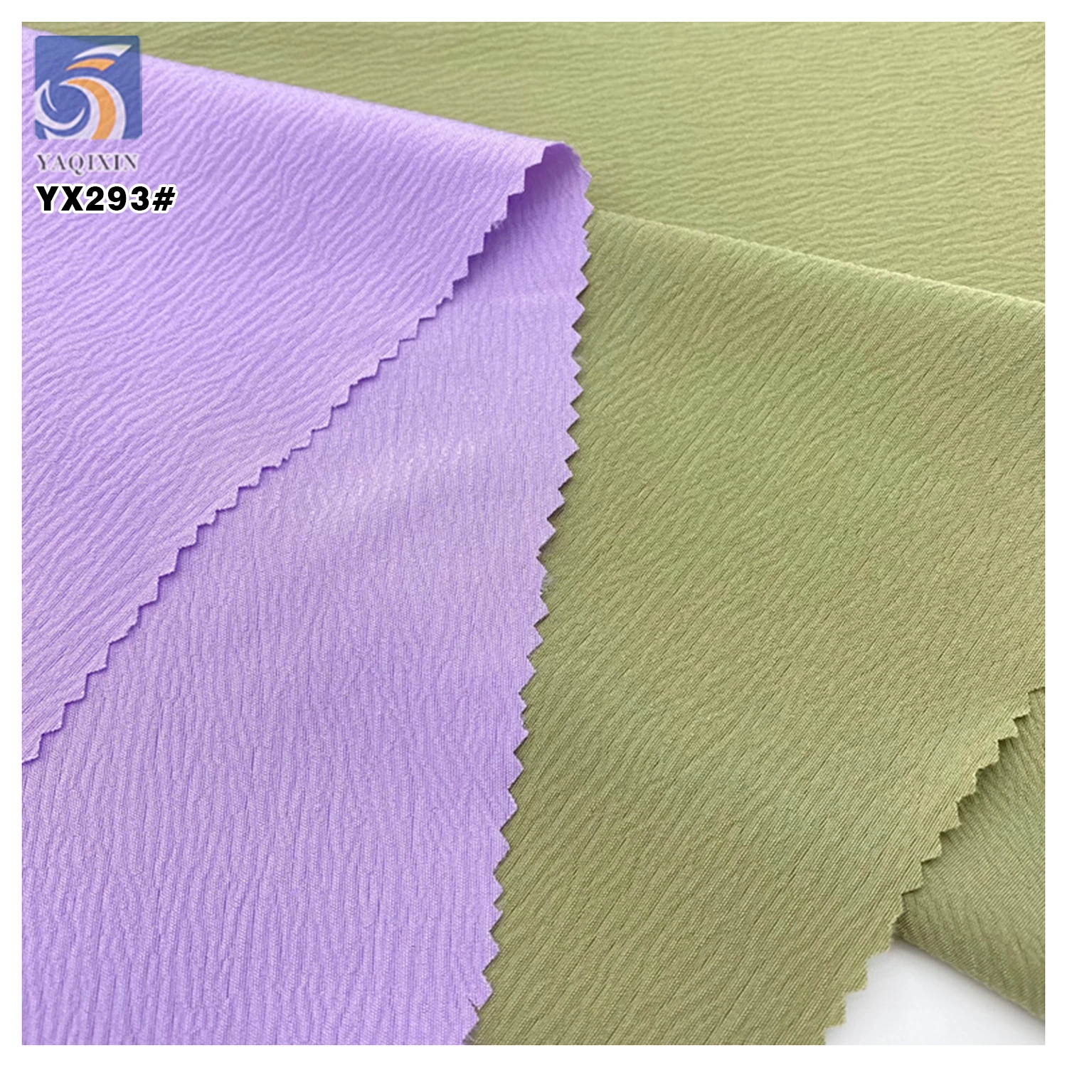 YX293 125g 95%Polyester 5%Spandex Wrinkled 4-way Stretch Voile Chiffon Fabric Crepe Premium Chiffon Muslim Abaya for Garments - 图片 4
