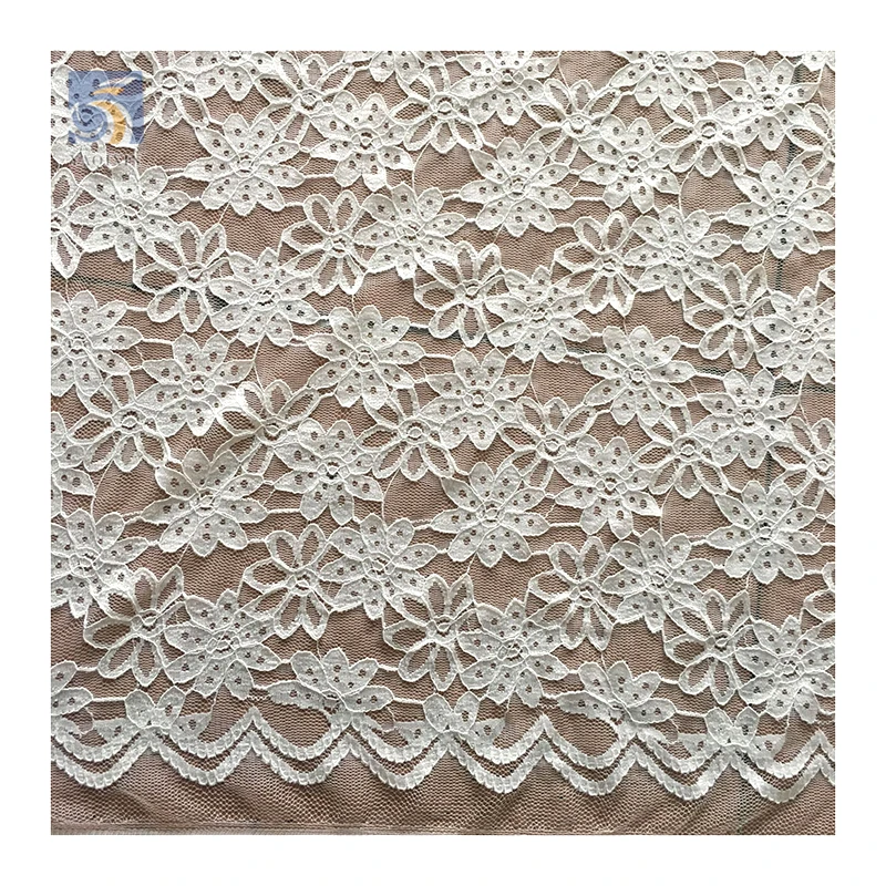 European French Chantilly Lace Fabric Custom Mesh Lace Elastic Dress Chantilly Lace Fabric - 图片 3