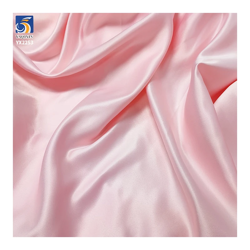 YX91 Ready Stock Economic High Density Soft Matte Satin Fabric 110gsm Bridal Satin Polyester Fabric - 图片 4