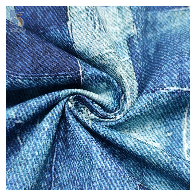 Guangzhou Denim Fabric Manufacturer Custom 100% Cotton Jacquard Printed Denim Fabric for Jacket 280gsm - 图片 5