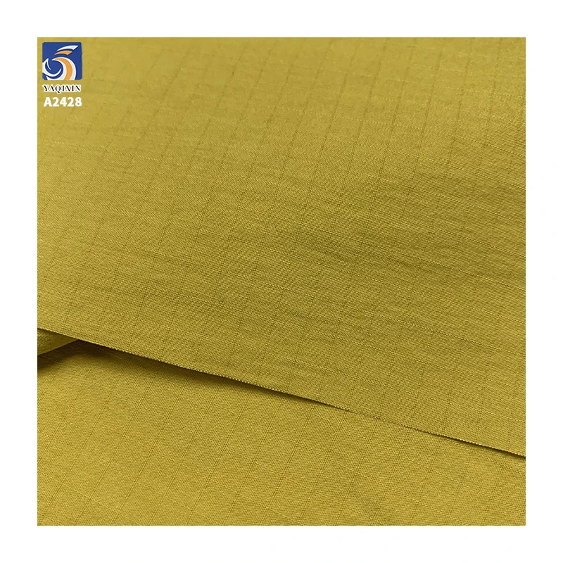 A2428 105g/m² 78% Cotton 22% Nylon Blended 0.5cm Single-Line Plaid Sand Washed Cotton Fabric Summer Shirt Dress Fabric - 图片 5