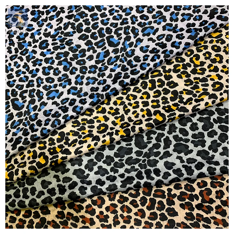 YX2419 America Hot Nylon Spandex Knitted 4 Way Stretch Fabric Sexy Stretch Leopard Print Fabric for Swimsuit Lingerie - 图片 5