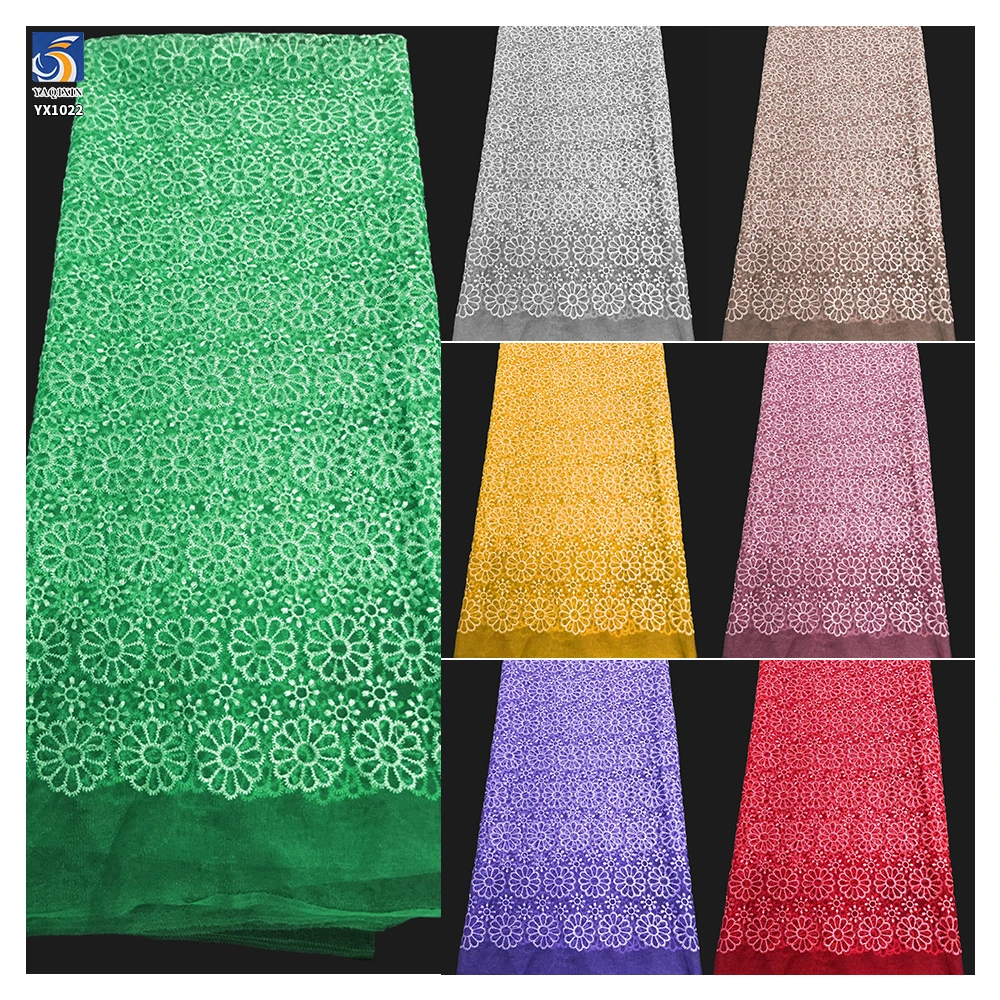 YX1022 300 Yards of Custom Patterned and Embroidered Polyester Mesh Fabrics 3-Day Custom Design Embroidered Mesh Fabrics - 图片 2