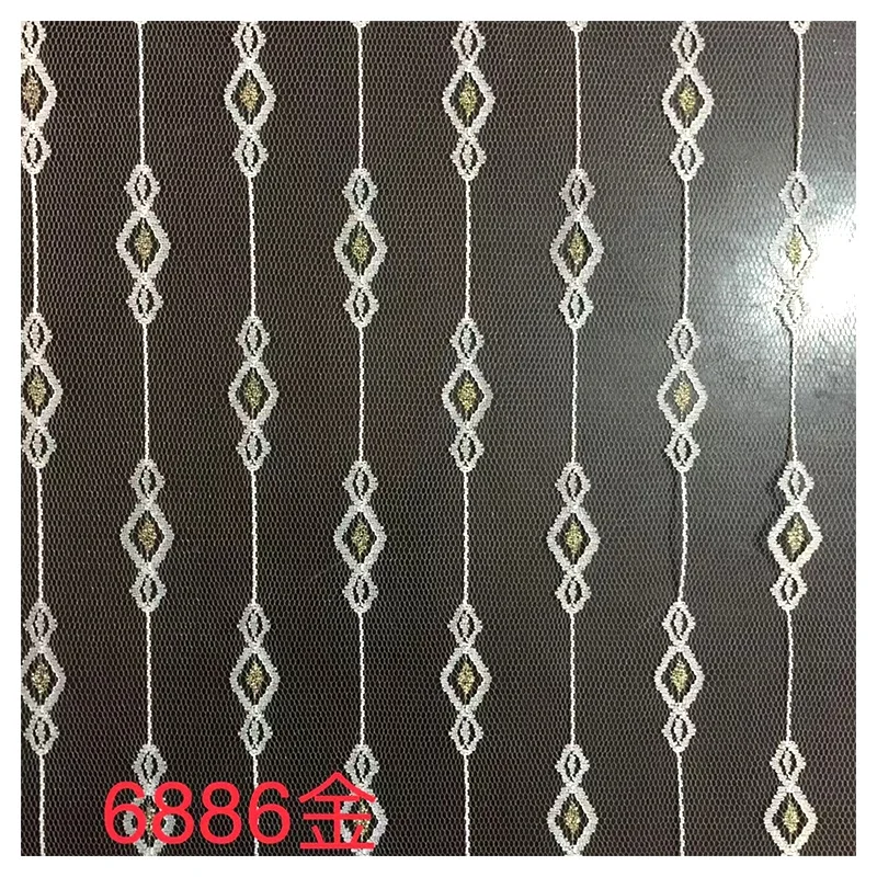100%Polyester/Nylon Gold Diamond Mesh Jacquard Tulle Net Fabric for Dress - 图片 4