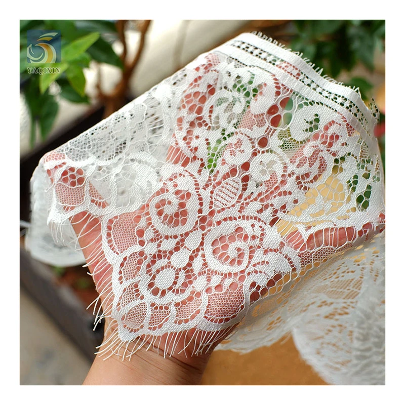 YX2635 China Wholesale Eyelash Lace Trim for Underwear Home Textile 17 CM*300 CM - 图片 6