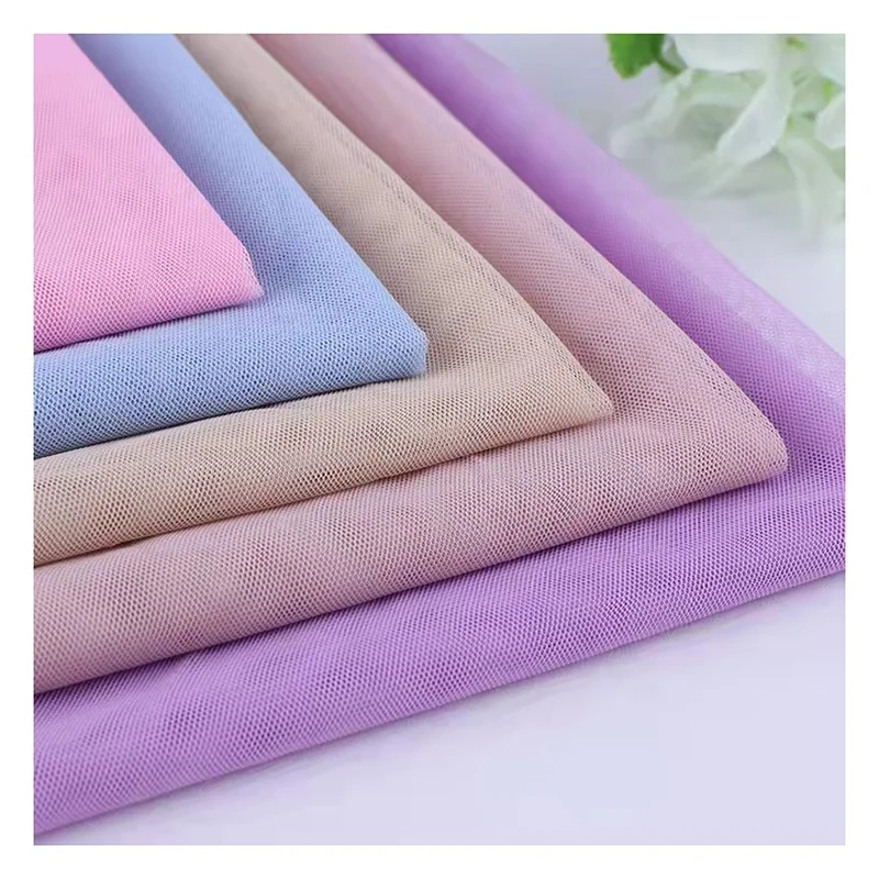 YS-008 100%Polyester 50A Soft Silk Tulle Mesh Fabric Wedding Mosquito Net Fabric(High Density) - 图片 4