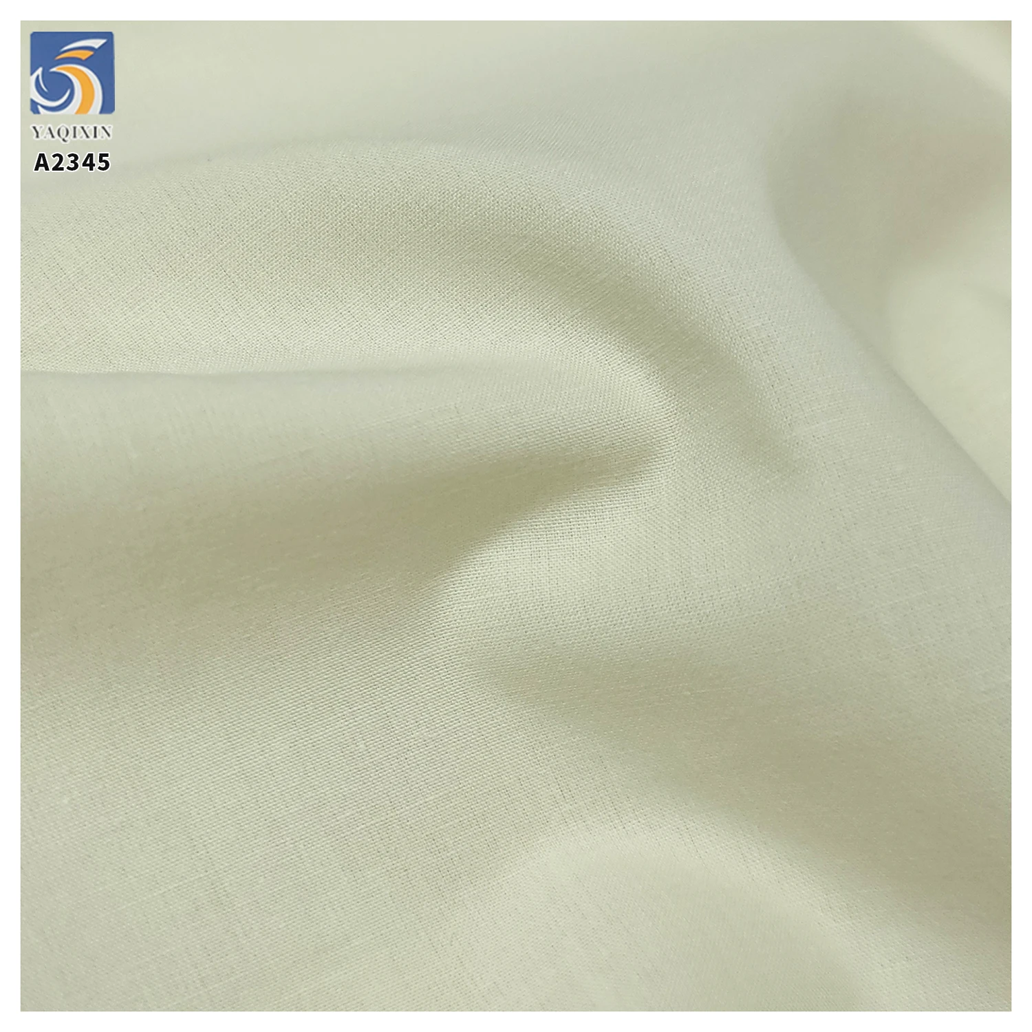 A2345 Spring Women Shirting Fabric 60 Counts 110gsm 100% Cotton Poplin Plain Washed Cotton Fabric - 图片 4