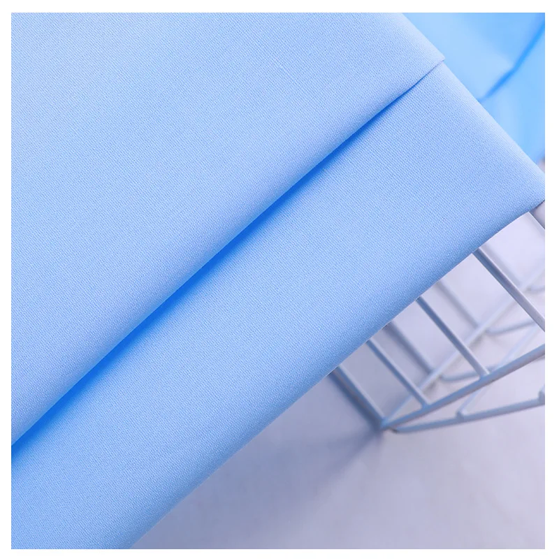Guangzhou Supplier 400+Colors Woven Plain 100% Cotton Poplin Shirt Fabric for Dresses Clothing Textile - 图片 2
